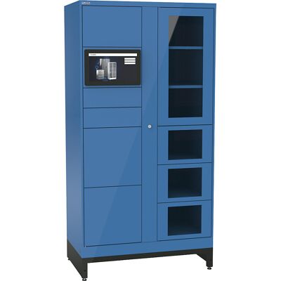 E-Multicabinet Fächerschrank, Basismodul, inkl. PC und Touchscreen, HxBxT 1970 x 1000 x 580 mm, 1 x 5/1 x 4 Fächer, lichtblau, PIN LISTA E-Multicabinet Fächerschrank, Basismodul, inkl. PC und Touchscreen, HxBxT 1970 x 1000 x 580 mm, 1 x 5/1 x 4 Fächer, lichtblau, PIN LISTA