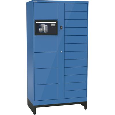 E-Multicabinet Fächerschrank, Basismodul, inkl. PC und Touchscreen, HxBxT 1970 x 1000 x 580 mm, 1 x 5/1 x 12 Fächer, lichtblau, RFID LISTA E-Multicabinet Fächerschrank, Basismodul, inkl. PC und Touchscreen, HxBxT 1970 x 1000 x 580 mm, 1 x 5/1 x 12 Fächer, lichtblau, RFID LISTA