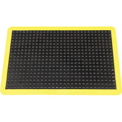 Anti-Ermüdungsmatte Yoga Dome Basic, schwarz/gelb, LxB 900 x 600 mm, Einzelmatte Miltex Anti-Ermüdungsmatte Yoga Dome Basic, schwarz/gelb, LxB 900 x 600 mm, Einzelmatte Miltex