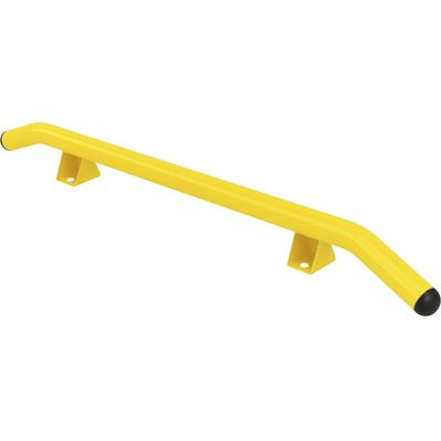 Radstopper, Stahl, LxH 2000 x 115 mm, Ø 76 mm, gelb, verzinkt Mottez Radstopper, Stahl, LxH 2000 x 115 mm, Ø 76 mm, gelb, verzinkt Mottez