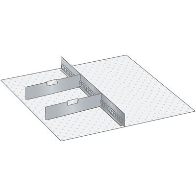 Schubladeneinteilungsmaterial-Set, 1 Schlitzwand und 2 Trennbleche, 3-teilig, für Fronthöhe 150 mm LISTA Schubladeneinteilungsmaterial-Set, 1 Schlitzwand und 2 Trennbleche, 3-teilig, für Fronthöhe 150 mm LISTA