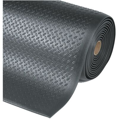 Arbeitsplatzmatte, Diamond Sof-Tred™, Breite 600 mm, pro lfd. m, schwarz NOTRAX Arbeitsplatzmatte, Diamond Sof-Tred™, Breite 600 mm, pro lfd. m, schwarz NOTRAX