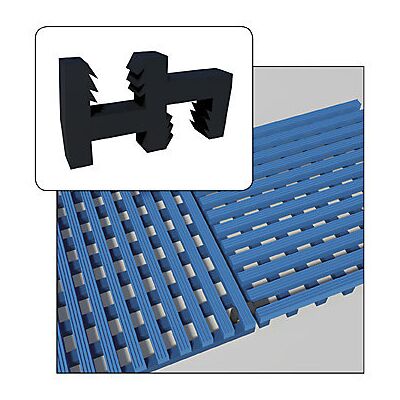 NOTRAX Schwarzer Anschluss für 90° rutschfeste Matte - Verbindung NOTRAX Schwarzer Anschluss für 90° rutschfeste Matte - Verbindung