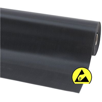 ESD, Rib 'n' Roll, LxB 1500 x 1200 mm, schwarz NOTRAX ESD, Rib 'n' Roll, LxB 1500 x 1200 mm, schwarz NOTRAX