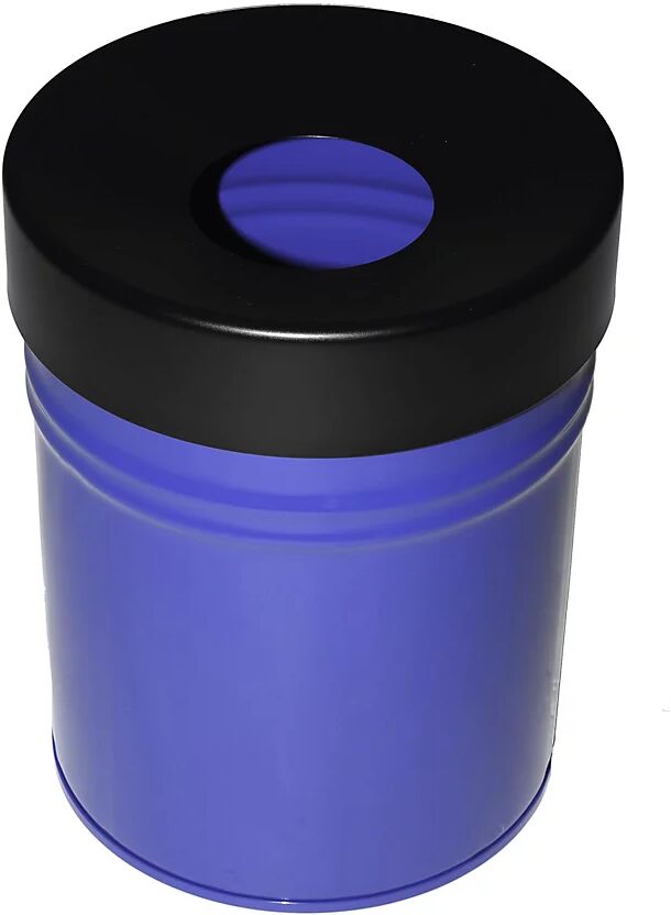 Abfallbehälter, selbstlöschend Volumen 24 l, HxØ 370 x 295 mm blau