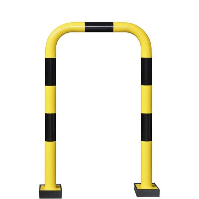 Rammschutzbügel, Stahl, Ø 76 mm, mit Federelement, für den Innenbereich, HxB 1240 x 750 mm Black Bull Rammschutzbügel, Stahl, Ø 76 mm, mit Federelement, für den Innenbereich, HxB 1240 x 750 mm Black Bull