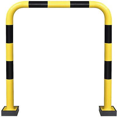 Rammschutzbügel, Stahl, Ø 76 mm, mit Federelement, für den Innenbereich, HxB 1240 x 1000 mm Black Bull Rammschutzbügel, Stahl, Ø 76 mm, mit Federelement, für den Innenbereich, HxB 1240 x 1000 mm Black Bull