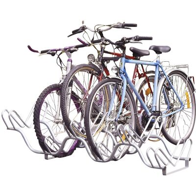 Fahrrad-Ständer auf 2 Ebenen nebeneinander, 6 Stellplätze, Metalloptik Mottez Fahrrad-Ständer auf 2 Ebenen nebeneinander, 6 Stellplätze, Metalloptik Mottez