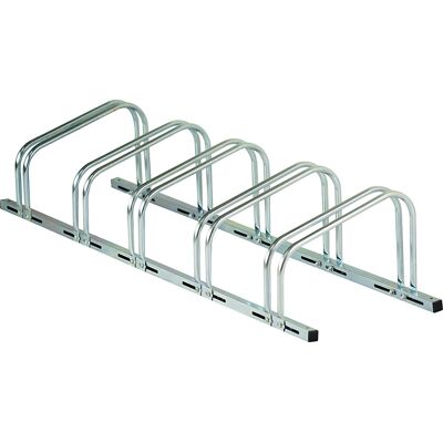 Fahrradständer, verzinkt, B 1370 mm, 5 Stellplätze eurokraft basic Fahrradständer, verzinkt, B 1370 mm, 5 Stellplätze eurokraft basic