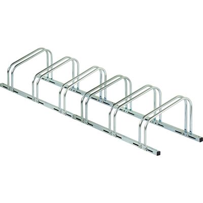 Fahrradständer, verzinkt, B 1640 mm, 6 Stellplätze eurokraft basic Fahrradständer, verzinkt, B 1640 mm, 6 Stellplätze eurokraft basic