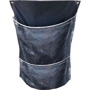 kaiserkraft Racksack® für Rollbehälter, mit 2 Taschen, blau/transparent