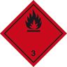kaiserkraft Gefahrgutaufkleber, Entzündbare flüssige Stoffe (Gefahr der Klasse 3), ohne Text, VE 500 Stk, rot, ab 10 VE