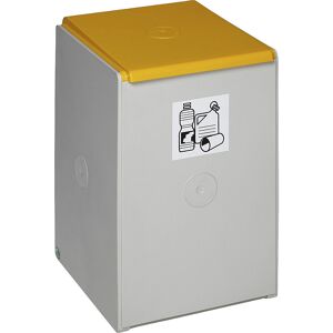 Wertstoffsammler aus Kunststoff, Einzelbehälter mit 60 l Volumen, gelb VAR Wertstoffsammler aus Kunststoff, Einzelbehälter mit 60 l Volumen, gelb VAR