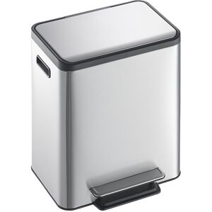 Tretabfallsammler, Volumen 2 x 15 l, BxHxT 404 x 492 x 321 mm, Edelstahl, 2fach-Sammler EKO Tretabfallsammler, Volumen 2 x 15 l, BxHxT 404 x 492 x 321 mm, Edelstahl, 2fach-Sammler EKO
