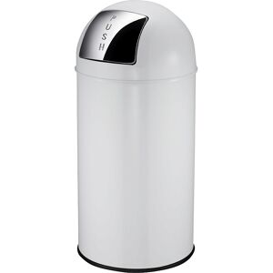 Push-Mülleimer, Stahl, Volumen 40 l, HxØ 740 x 350 mm, weiß EKO Push-Mülleimer, Stahl, Volumen 40 l, HxØ 740 x 350 mm, weiß EKO