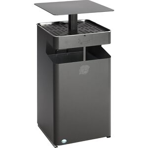Abfallsammler/Ascher, mit Dach, Volumen 72 l, eisenglimmer VAR Abfallsammler/Ascher, mit Dach, Volumen 72 l, eisenglimmer VAR