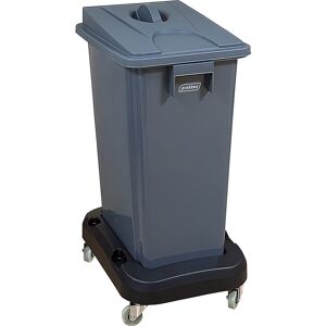 Wertstoffsammler mit Fahrwagen, Deckel grau, 60 Liter Probbax Wertstoffsammler mit Fahrwagen, Deckel grau, 60 Liter Probbax
