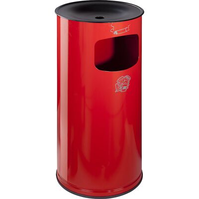 Sicherheits-Kombiascher, Stahlblech, Volumen 44 l, HxØ 710 x 355 mm, feuerrot VAR Sicherheits-Kombiascher, Stahlblech, Volumen 44 l, HxØ 710 x 355 mm, feuerrot VAR