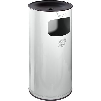 Sicherheits-Kombiascher, Stahlblech, Volumen 44 l, HxØ 710 x 355 mm, lichtgrau VAR Sicherheits-Kombiascher, Stahlblech, Volumen 44 l, HxØ 710 x 355 mm, lichtgrau VAR