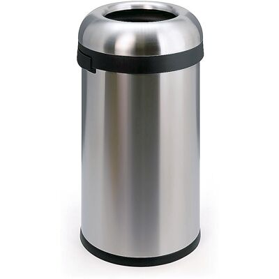 Offener Abfalleimer, Volumen 60 l, HxØ 760 x 400 mm, rund simplehuman Offener Abfalleimer, Volumen 60 l, HxØ 760 x 400 mm, rund simplehuman
