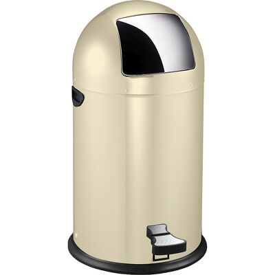 Push-Mülleimer mit Pedal, Volumen 33 l, HxØ 700 x 350 mm, creme EKO Push-Mülleimer mit Pedal, Volumen 33 l, HxØ 700 x 350 mm, creme EKO