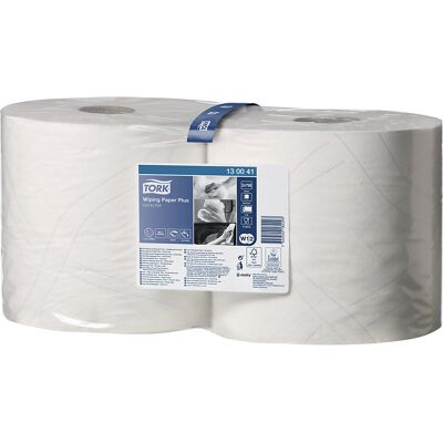 Mehrzweck-Papierwischtücher, Hybrid-Qualität, 2-lagig, weiß, VE 2 Rollen, 750 Blatt/Rolle TORK Mehrzweck-Papierwischtücher, Hybrid-Qualität, 2-lagig, weiß, VE 2 Rollen, 750 Blatt/Rolle TORK