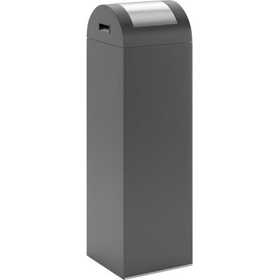 Selbstlöschender Wertstoffsammler, Volumen 89 l, HxBxT 1045 x 320 x 320 mm, antiksilber, Klappe silber VAR Selbstlöschender Wertstoffsammler, Volumen 89 l, HxBxT 1045 x 320 x 320 mm, antiksilber, Klappe silber VAR
