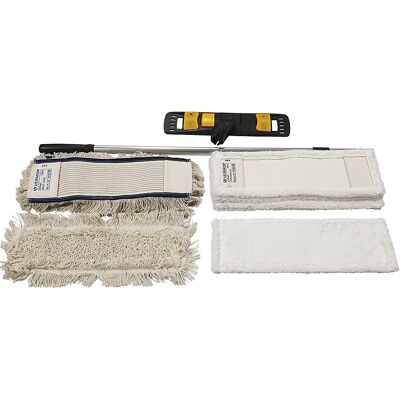 Teleskopstiel-Reinigungsset, Teleskopstange 900 - 1650 mm, mit 10 Mopps Vermop Teleskopstiel-Reinigungsset, Teleskopstange 900 - 1650 mm, mit 10 Mopps Vermop