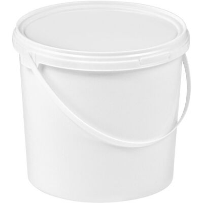 Eimer mit Deckel, lebensmittelecht, Volumen 2,5 l, ab 10 Stk eurokraft basic Eimer mit Deckel, lebensmittelecht, Volumen 2,5 l, ab 10 Stk eurokraft basic