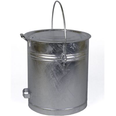 kaiserkraft Eimer mit Scharnierdeckel, aus Stahlblech, Volumen 40 l, H x Ø 420 x 360 mm, ab 5 Stk kaiserkraft Eimer mit Scharnierdeckel, aus Stahlblech, Volumen 40 l, H x Ø 420 x 360 mm, ab 5 Stk