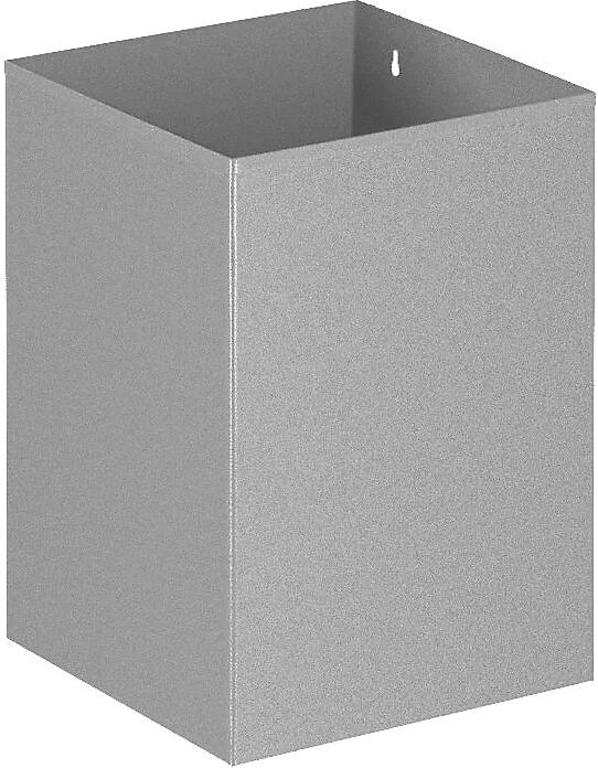 Papierkorb, Stahlblech Volumen 21 l, BxHxT 248 x 248 x 352 mm grau