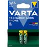 VARTA Telefonakku, wiederaufladbar, AAA, 800 mAh, VE 2 Stk, ab 10 VE