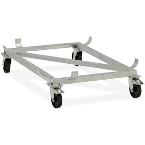 Fahrgestell für GfK-Rechteckbehälter, Polypropylen-Rollen, schwarz, für LxB 1320 x 970 mm, Rad-Ø 125 mm, für Inhalt 550 l CEMO Fahrgestell für GfK-Rechteckbehälter, Polypropylen-Rollen, schwarz, für LxB 1320 x 970 mm, Rad-Ø 125 mm, für Inhalt 550 l CEMO