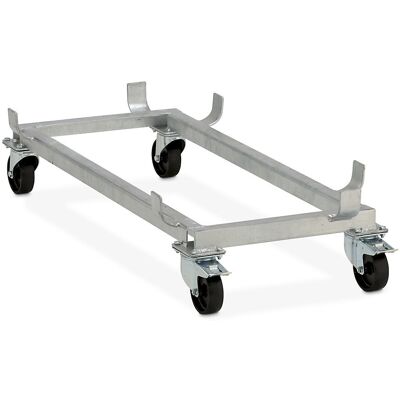 Fahrgestell für GfK-Rechteckbehälter, Polypropylen-Rollen, schwarz, für LxB 1218 x 620 mm, Rad-Ø 100 mm CEMO Fahrgestell für GfK-Rechteckbehälter, Polypropylen-Rollen, schwarz, für LxB 1218 x 620 mm, Rad-Ø 100 mm CEMO