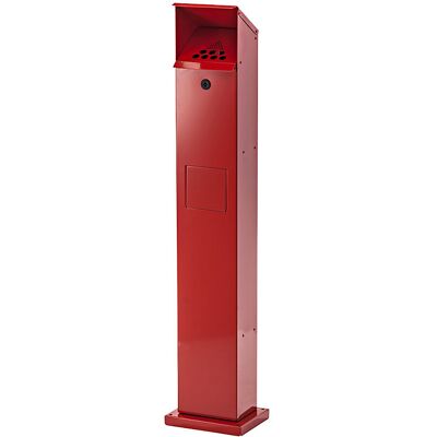 Kombiascher-Säule, Volumen 5 l, BxHxT 180 x 1150 x 150 mm, feuerrot VAR Kombiascher-Säule, Volumen 5 l, BxHxT 180 x 1150 x 150 mm, feuerrot VAR