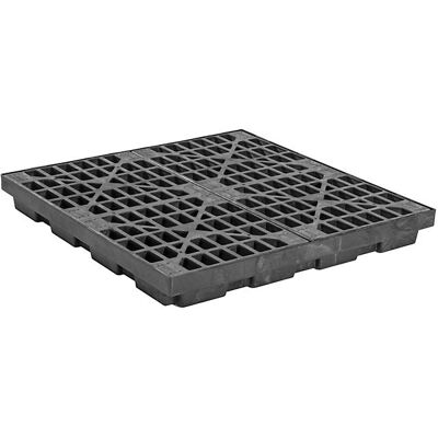PE-Auffangwanne aus PE-Regenerat, Flachwanne, für 4 x 200 l Fässer, Auffangvolumen 185 l Justrite PE-Auffangwanne aus PE-Regenerat, Flachwanne, für 4 x 200 l Fässer, Auffangvolumen 185 l Justrite