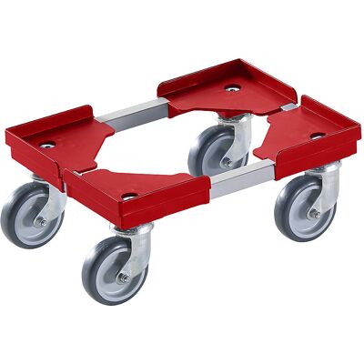 kaiserkraft Profi-Fahrgestell, Hybrid, für Euroformat 400 x 300 mm, rot, ab 20 Stk kaiserkraft Profi-Fahrgestell, Hybrid, für Euroformat 400 x 300 mm, rot, ab 20 Stk