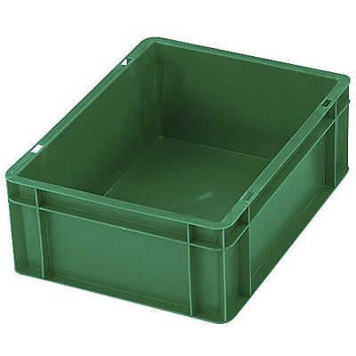 kaiserkraft Euro-Format-Stapelbehälter, Wände und Boden geschlossen, LxBxH 600 x 400 x 75 mm, grün, VE 5 Stk kaiserkraft Euro-Format-Stapelbehälter, Wände und Boden geschlossen, LxBxH 600 x 400 x 75 mm, grün, VE 5 Stk