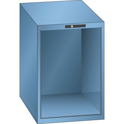 Schubladenschrank-Leergehäuse, Außen-BxT 564 x 572 mm, Höhe 800 mm, lichtblau LISTA Schubladenschrank-Leergehäuse, Außen-BxT 564 x 572 mm, Höhe 800 mm, lichtblau LISTA