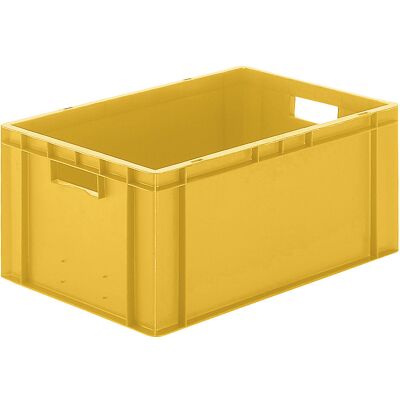 kaiserkraft Euro-Format-Stapelbehälter, Wände und Boden geschlossen, LxBxH 600 x 400 x 270 mm, gelb, VE 5 Stk kaiserkraft Euro-Format-Stapelbehälter, Wände und Boden geschlossen, LxBxH 600 x 400 x 270 mm, gelb, VE 5 Stk