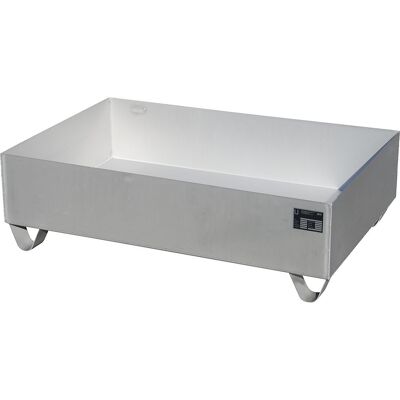 Edelstahl-Auffangwanne, für 200-l-Fässer, 2 Fässer, LxBxH 1200 x 800 x 360 mm, ab 3 Stk eurokraft pro Edelstahl-Auffangwanne, für 200-l-Fässer, 2 Fässer, LxBxH 1200 x 800 x 360 mm, ab 3 Stk eurokraft pro