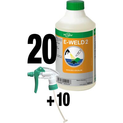 Schweißschutzspray E-WELD 2, VE 20 Stk + 10 Sprayer, geeignet für dicke Bleche Bio-Circle Schweißschutzspray E-WELD 2, VE 20 Stk + 10 Sprayer, geeignet für dicke Bleche Bio-Circle