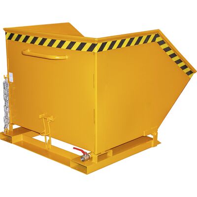 Späne-Kippmulde, Volumen 1000 Liter, gelborange eurokraft pro Späne-Kippmulde, Volumen 1000 Liter, gelborange eurokraft pro