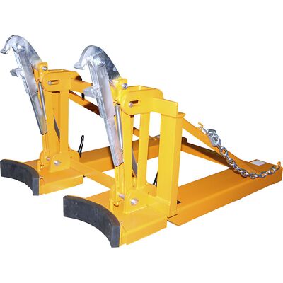 kaiserkraft Fasslifter, für 2 Deckelfässer, gelborange kaiserkraft Fasslifter, für 2 Deckelfässer, gelborange