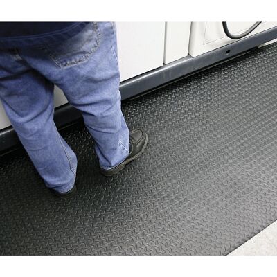 Anti-Ermüdungsmatte Orthomat® Diamond, Breite 900 mm, schwarz, pro lfd. m COBA Anti-Ermüdungsmatte Orthomat® Diamond, Breite 900 mm, schwarz, pro lfd. m COBA