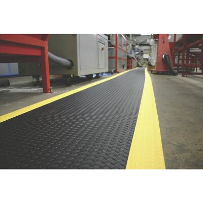 Anti-Ermüdungsmatte Orthomat® Diamond, Breite 900 mm, schwarz / gelb, pro lfd. m COBA Anti-Ermüdungsmatte Orthomat® Diamond, Breite 900 mm, schwarz / gelb, pro lfd. m COBA