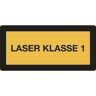 kaiserkraft Kombischilder mit Text für Warnkennzeichen, Laser Klasse 1, VE 10 Stk, Folie, LxH 100 x 50 mm