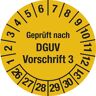 kaiserkraft Geprüft nach DGUV, Dokumentenfolie, Ø 25 mm, VE 10 Stk, 26 - 31, gelb