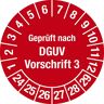 kaiserkraft Geprüft nach DGUV, Dokumentenfolie, Ø 20 mm, 24 - 29, rot