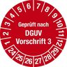 kaiserkraft Geprüft nach DGUV, Dokumentenfolie, Ø 30 mm, VE 10 Stk, 24 - 29, rot